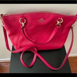 Coach Hot Pink Soft Leather Satchel Bag